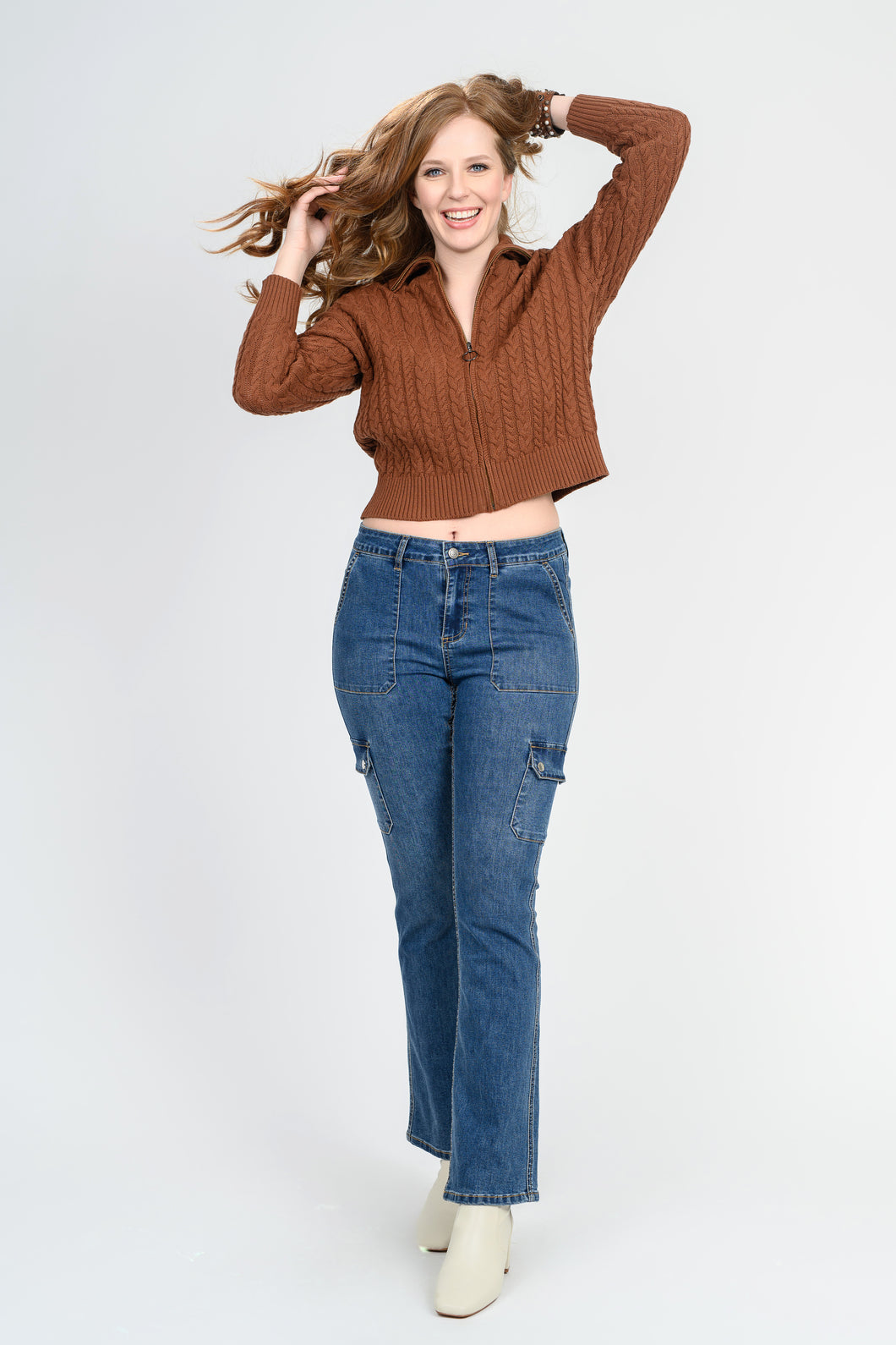 JEANS WITH TWO SIDE POCKETS - GG910MS-BC