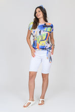 Load image into Gallery viewer, LADIES SPRING SUMMER WATERCOLOR EYELET KNIT TOP - 93122
